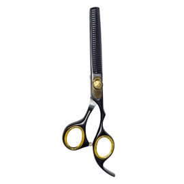 Nixcer Hair Thinning Scissors -Sharp Teeth CNC Blade with Fine Adjustment – 420C J2 Japanese Steel Professional Thinners for Men, Women (Black, 6.5")