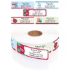 Trendy Christmas Designer Assorted Rolled Address Labels with Elegant Plastic