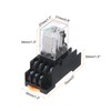 MECCANIXITY 1 Set DC24V Electromagnetic Power Relay 14-Pin AC/DC DPDT