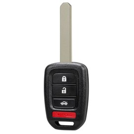 TA-VIGOR Keyless Entry Remote Control Car Key Fob 433MHz Compatible with Honda Civic 2016 2017 2018 2019 2020 with Honda Accord 2016 2017, ID47 Chip 4 Button for MLBHLIK6-1TA 35118-T2A-A60