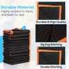 SIMPLI-MAGIC 79522 Heavy Duty Padded Moving Blankets, Orange/Black, 72” x