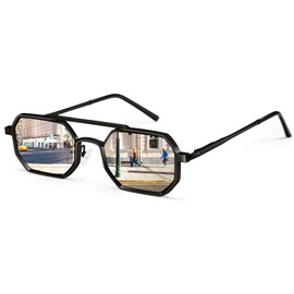 Dollger Rectangular women's retro fashion sunglasses men's square sunglasses pilot glasses spring hinge metal frame