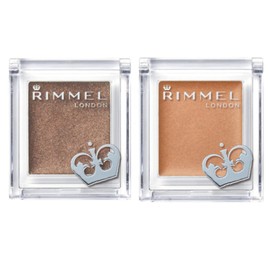 Rimmel Prism Powder Eye Color Set 005 (029 Camel Brown Pearl Type 030 Apricot Beige Matte Type) 1.5 Grams (x2)