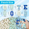 Self Adhesive Chenille Letters Patches 104PCS Blue Stick on Letter