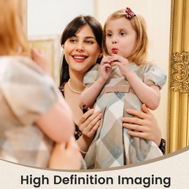 TRAHOME Vintage Gold Mirror for Wall, 28"x40" Antique Decorative Baroque Mirror with Imitation Metal Frame, Ornate Decorative Wall Mirror Decor for Entryway, Fireplace, Living Room, Hallway, Bathroom