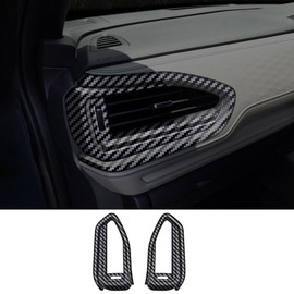 KUJOOY ABS Car Dashboard Air Vent Cover Frame Trim for Subaru Forester 2025 2026 Center Consoles Interior Accessories (Carbon Fiber, Air Vent Cover)