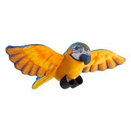Wild Republic Rainforest Blue and Yellow Macaw, Stuffed Animal, 4.5 inch, Plush Toy, Fill is Spun Recycled Water Bottles