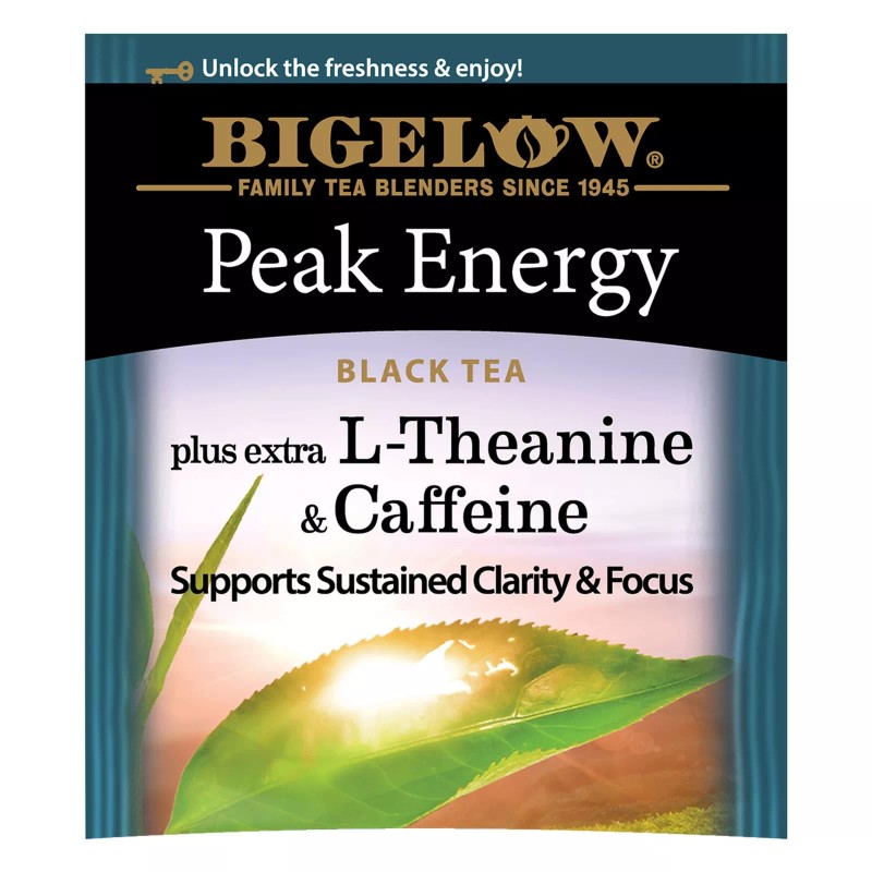 Bigelow Peak Energy Black Tea 18 Bags Caffeinated Pack of