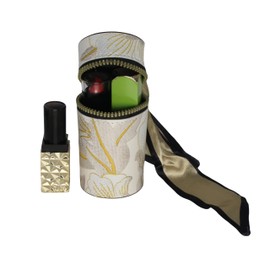 Jinweixb Fashion Wallet Small Clear Flower Portable Earphone Port Red Envelope Car Key Pendant, White, white, Cylindrical