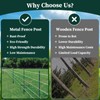 10 Pack Garden Fence Post, 5 Feet Heavy Duty Metal
