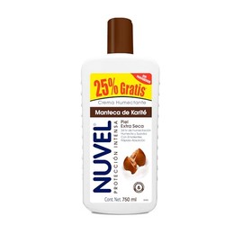 Nuvel Crema Corporal e Hidratante Facial con Manteca de Karité, 750 ml | Piel Seca y Sensible | Crema Corporal y Facial para Hombre y Mujer