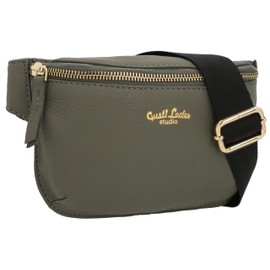 Gusti Norell Women's and Men's Leather Bum Bag Festival Bag Leather, gray, Retro