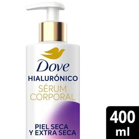 DOVE Sérum Corporal en Crema Dermo Renovador con Ácido Hialurónico que repara y previene 5 signos de la resequedad para piel seca y extra seca 400 ml