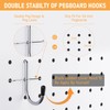 INCLY 176PCS Extra Thick Pegboard Hooks, 1/4" Heavy Duty Metal