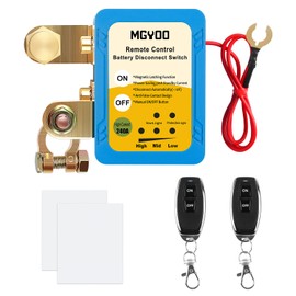 MGYOO Kill Switch for Car 12V 240A Remote Battery Disconnect Switch Voltage Display Car Kill Switch Anti Theft Auto Battery Shut/Cut Off Switch for Car Vehicle RV ATV Truck Boat