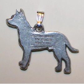 Pit Bull Terrier Pitbull Fine Pewter Pendant w Chain Necklace USA Made