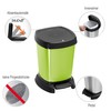 Rotho 1165080747 Pedal Bin Paso, capacity 6 l, metallic-look, made