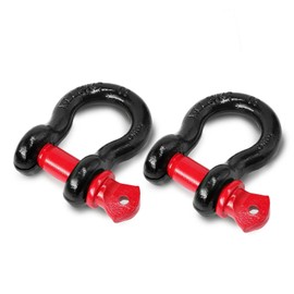 Jamiikury Jamiikury Shackles 5/8" D Ring Shackle 19.5 Ton (42,990 lbs) Maximum Break Strength with 3/4" Pin for Tow Strap Winch Off Road Vehicle Recovery (4 Pack)