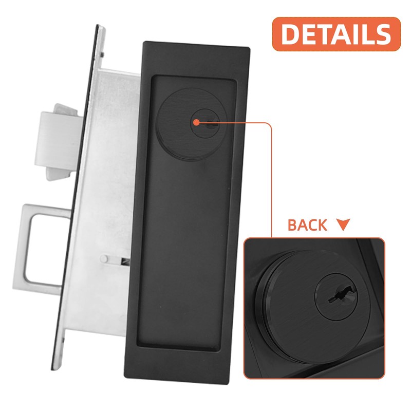 Modern Pocket Door Hardware Privacy Lock, Modern Pocket Door Lock