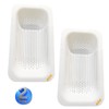 AHASON'S 2 Pack Over The Sink Colander Extendable Baske &