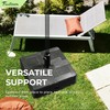 FRUITEAM 155lb Capacity Fillable Portable Umbrella Base with Wheels,Patio Umbrella