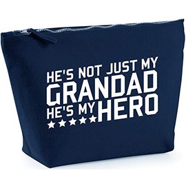 Hippowarehouse He's not just my grandad he's my hero printed make up cosmetic wash bag 18x19x9cm