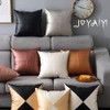 JOYAIYI Luxury Throw Pillow Cover Nordic 22x22 Leather Texture PU