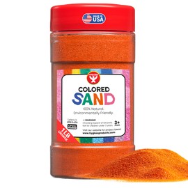 Hygloss Colored Sand for Crafts – 1 lb Bottle, Orange – Vibrant Colorful Fine Sensory Play Sand Art Kits for Kids – Classroom Activities for Children 3 4 5 6 7 8 9 10 11 12 – Safe for Ages 3+