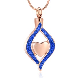 Minicremation Cremation Jewelry for Ashes The Eye of My Heart Keepsake Memorial Jewelry for Urn Necklace Stainless Steel Ashes Pendant with 20 Inch Chain, Stainless Steel, not known