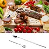 2 pieces, stainless steel telescopic fork, telescopic spoon, long telescopic