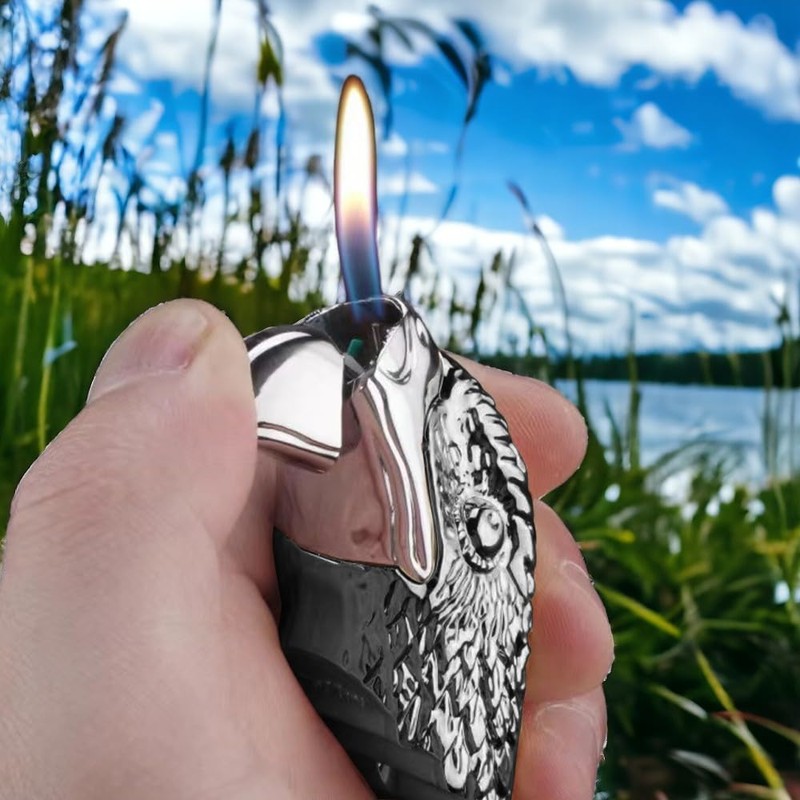 YCDSSM Eagle Head Lighter,Metal Lighter,Jet Torch Lighter,Creative Refillable Soft Flame