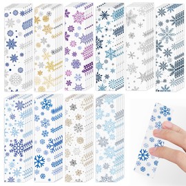 Etyishe Etyishe 50 PCS Calm Strips Snowflake Style Sensory Stickers for Anxiety Relief, Vinyl Material, Suitable for Plastic, Metal, Glass, Wood Surfaces, Multicolor