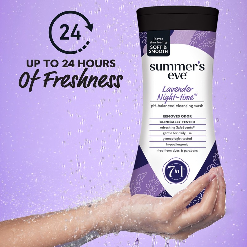 Summer's Eve Lavender Night-time Daily Refreshing All Over Feminine Body
