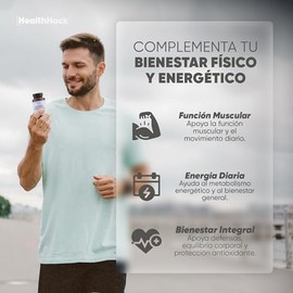 Glicinato Magnesio Complejo Multimineral Calcio Zinc Hierro | Health Hack | 30 porciones, 2 cápsulas c/u. Calcio, potasio, zinc, hierro, cobre, cromo,