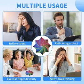 GUTERTOP 3D Printed Octagonal Spirals Fidgets Toy, Stress Relief Sensory Fidget Toy for Kids Adults Anxiety Stress Relief