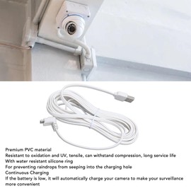 Security Camera Power Extension Cord, USB Security Camera Charging Cable, Water PVC Power Extension Cable for Arlo Pro, Pro 2, GO Light (10m/32.8ft)