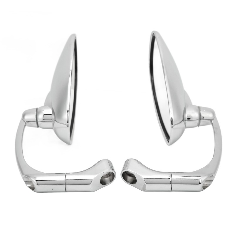 Pair 8mm 10mm Motorcycle Rearview Side Mirror Adjustable Angle Retro