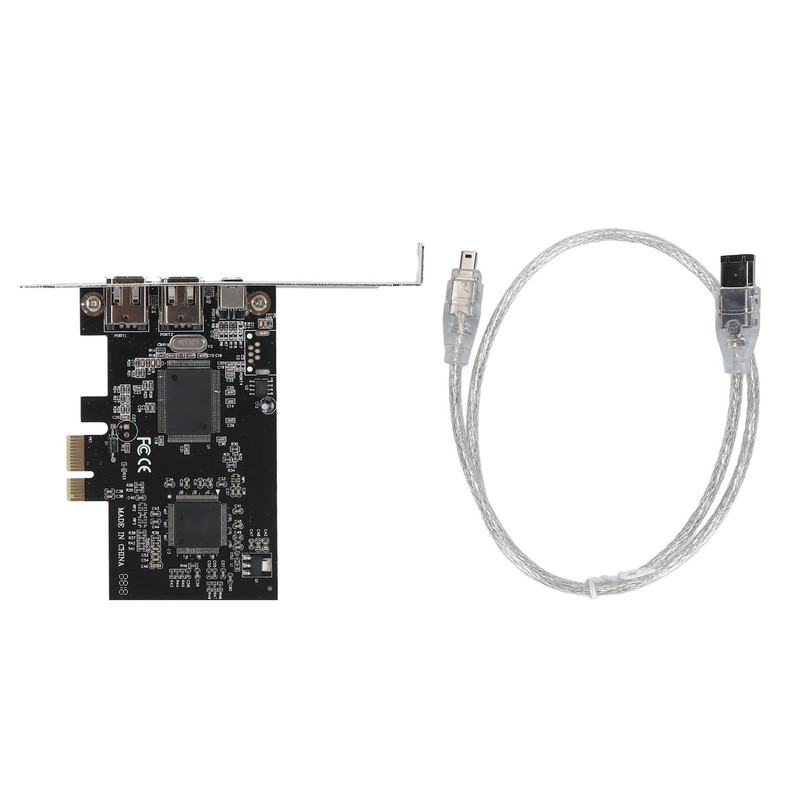 PCIE 1X to 3 Port 1394A Firewire Riser Card Dual