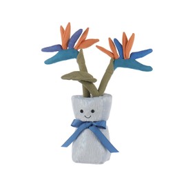 Apricot Lamb Bird of Paradise Vase Plant Plush Toys for Children, Soft Cute Cuddly Toy for Baby Girls and Boys, Fluffy Bird of Paradise Vase Blue 33 cm