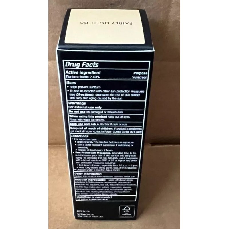 BARE MINERALS ORIGINAL LIQUID MINERAL FOUNDATION BROAD Fairly Light 03