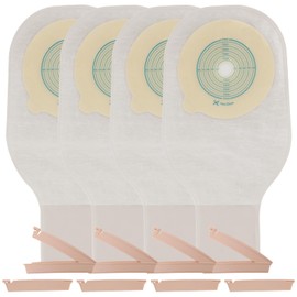 25 PCS Colostomy Bags,One-Piece Ostomy Bags with Clamp,Ostomy Supplies,Drainable Ostomy Pouches for Ileostomy Stoma Care(Include 8 x Clamps)