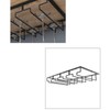 Stemware Holder Black 4 Slot Iron Wire Assembled Design Corrosion