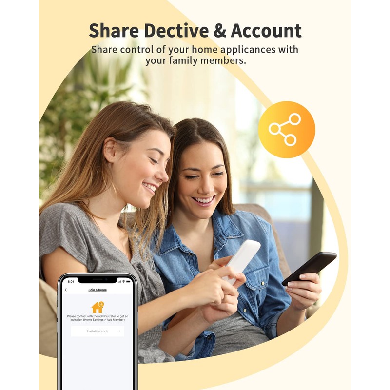 HAPYTHDA Smart Plug with Remote, 2.4GHz Wi-Fi & RF433 Wireless