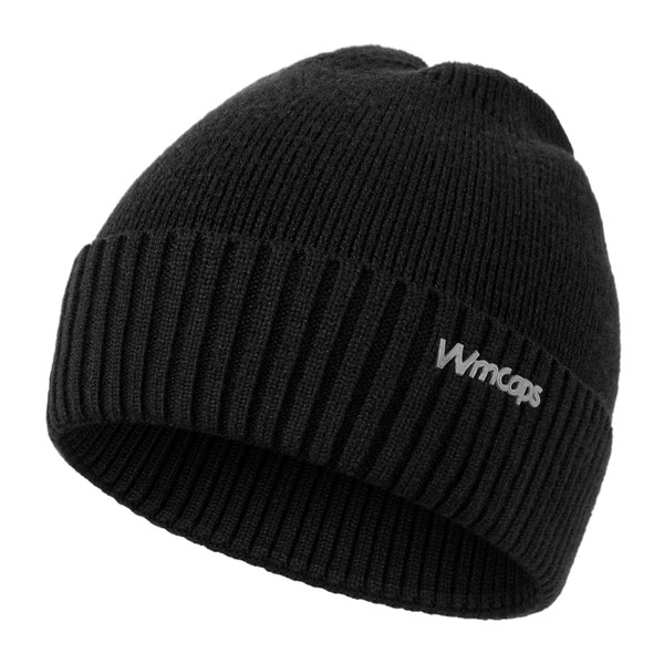 Wmcaps Winter Hat, Men's Women's Knitted Hat, Winter Cuffed Plain