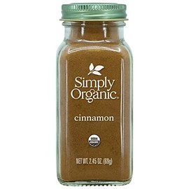 Simply Organic Ground Cinnamon, 2.45 Ounce Bottle, Gourmet Quality Cinnamon, Full Balanced Spicy Flavor, Kosher