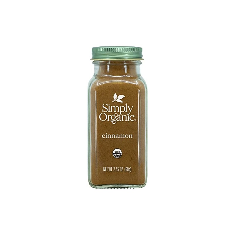 Simply Organic Ground Cinnamon, 2.45 Ounce Bottle, Gourmet Quality Cinnamon,