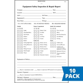 Equipment Safety Inspection Report 10-pk. - Book Format with 31 Sets, 2-Ply, Carbonless, 5.5" x 8.5", J. J. Keller & Associates, Inc.