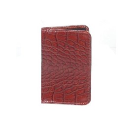 Scully Croco Leather Personal Blank Paged Noter (Brown)