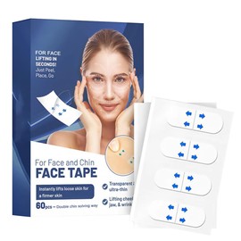 JAWUZ 60-teiliges face lifting tape, V-förmiges Facelifting-Klebeband, lifting tapes gesicht zum Verstecken von Falten, für Make-up