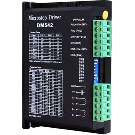 CNC Digital Microstep Driver DM542 Stepper Motor Controller 2-Phase Digital Stepper Motor Driver 20-50V DC Max 4.2A for Nema 17, Nema 23 and Nema 34 Series Stepper Motor, Replace M542 M542H